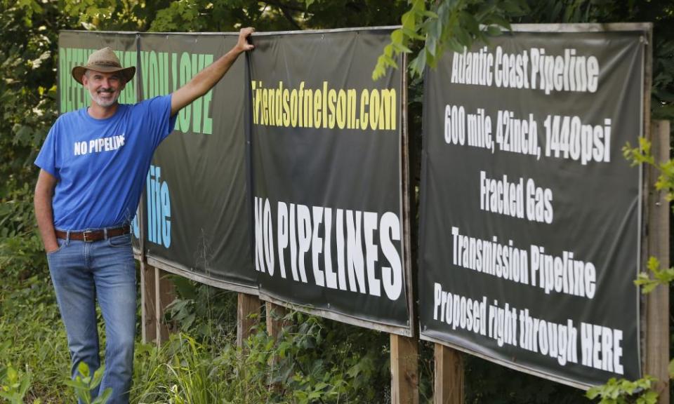 Atlantic Coast pipeline opponent Richard Averitt near his property, where the proposed pipeline was supposed to cross. The project was scrapped in 2020.