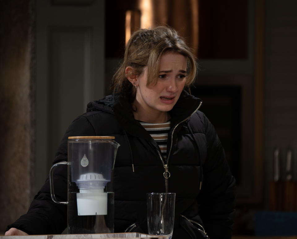 FROM ITV

STRICT EMBARGO
Print media - No Use Before Tuesday 3rd May 2022
Online Media - No Use Before 0700hrs Tuesday 3rd May 2022

Emmerdale - Ep 9359

Tuesday 10th May 2022

When Gabby Thomas [ROSIE BENTHAM] finds a gift - for Thomas she goes cold knowing it has been left for him by Jamie. 

Picture contact - David.crook@itv.com

Photographer - Mark Bruce

This photograph is (C) ITV Plc and can only be reproduced for editorial purposes directly in connection with the programme or event mentioned above, or ITV plc. Once made available by ITV plc Picture Desk, this photograph can be reproduced once only up until the transmission [TX] date and no reproduction fee will be charged. Any subsequent usage may incur a fee. This photograph must not be manipulated [excluding basic cropping] in a manner which alters the visual appearance of the person photographed deemed detrimental or inappropriate by ITV plc Picture Desk. This photograph must not be syndicated to any other company, publication or website, or permanently archived, without the express written permission of ITV Picture Desk. Full Terms and conditions are available on  www.itv.com/presscentre/itvpictures/terms