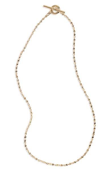 Get it at <a href="https://shop.nordstrom.com/s/topshop-bar-chain-necklace/4977539?origin=category-personalizedsort&amp;fashioncolor=GOLD" target="_blank">Nordstrom</a>, $18.