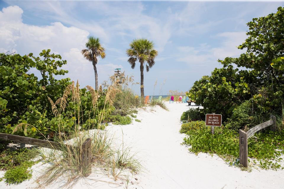 A beach access on Boca Grande.