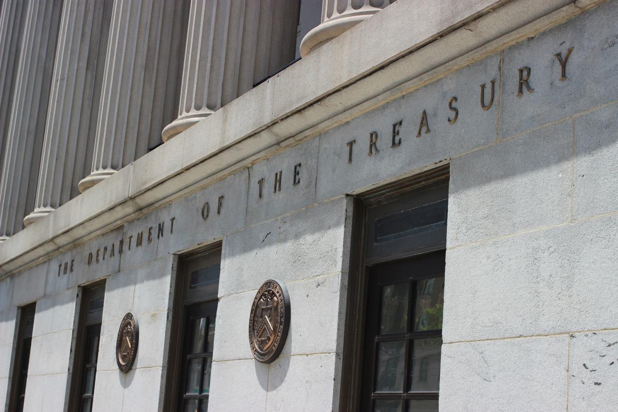 United States department of the treasury building in Washington D.C.