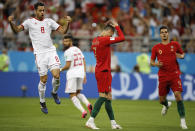 <p>Cristiano Ronaldo can’t believe how bad his penalty was </p>