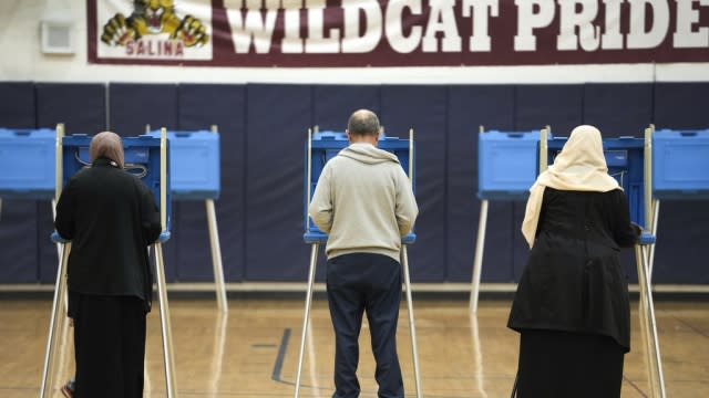 Voters in Dearborn, Michigan, on Tuesday, Feb. 27