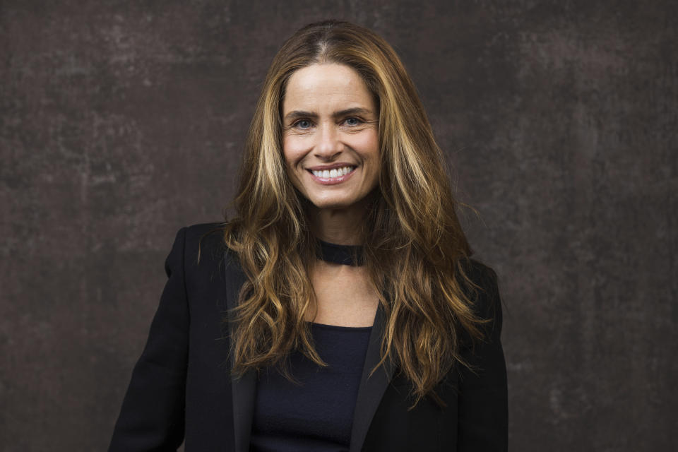 FILE - Amanda Peet, a cast member in the Paramount+ television series "Fatal Attraction" poses for a portrait during the Winter Television Critics Association Press Tour on Jan. 9, 2023, in Pasadena, Calif. (Willy Sanjuan/Invision/AP, File)