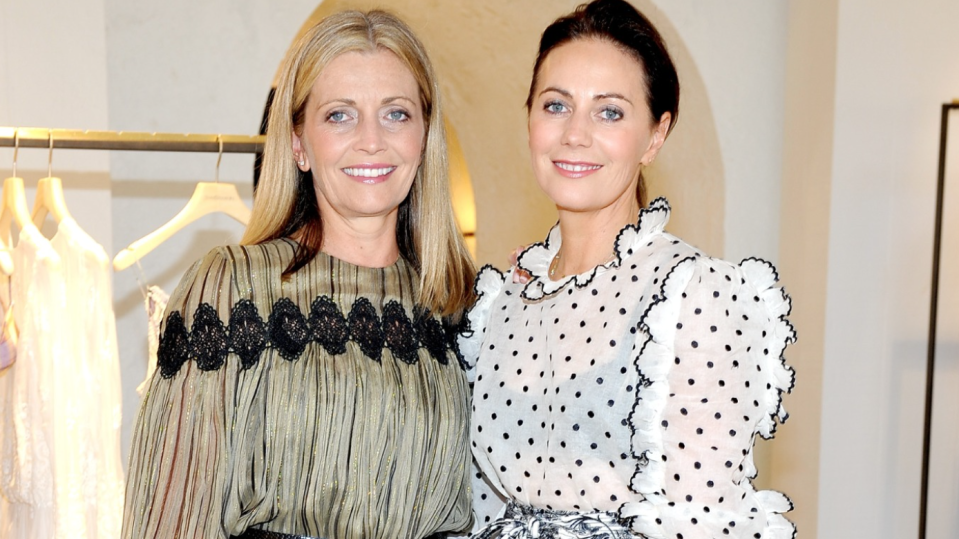 Sisters Simone and Nicky Zimmermann are the co-founders of the Australian fashion label, Zimmermann. (Image via Getty Images)