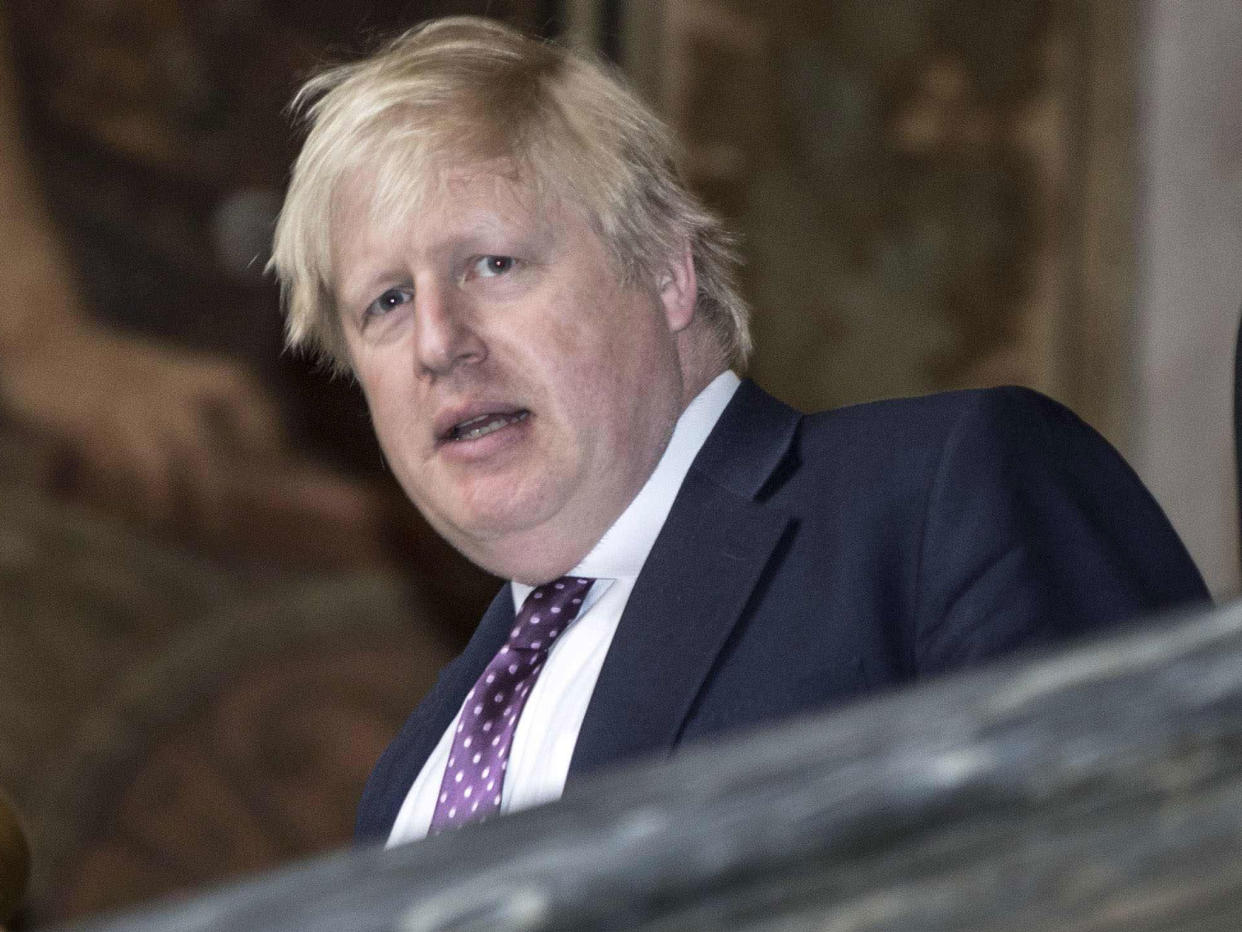 Foreign Secretary Boris Johnson at the Foreign Office in London on April 20, 2017: AFP