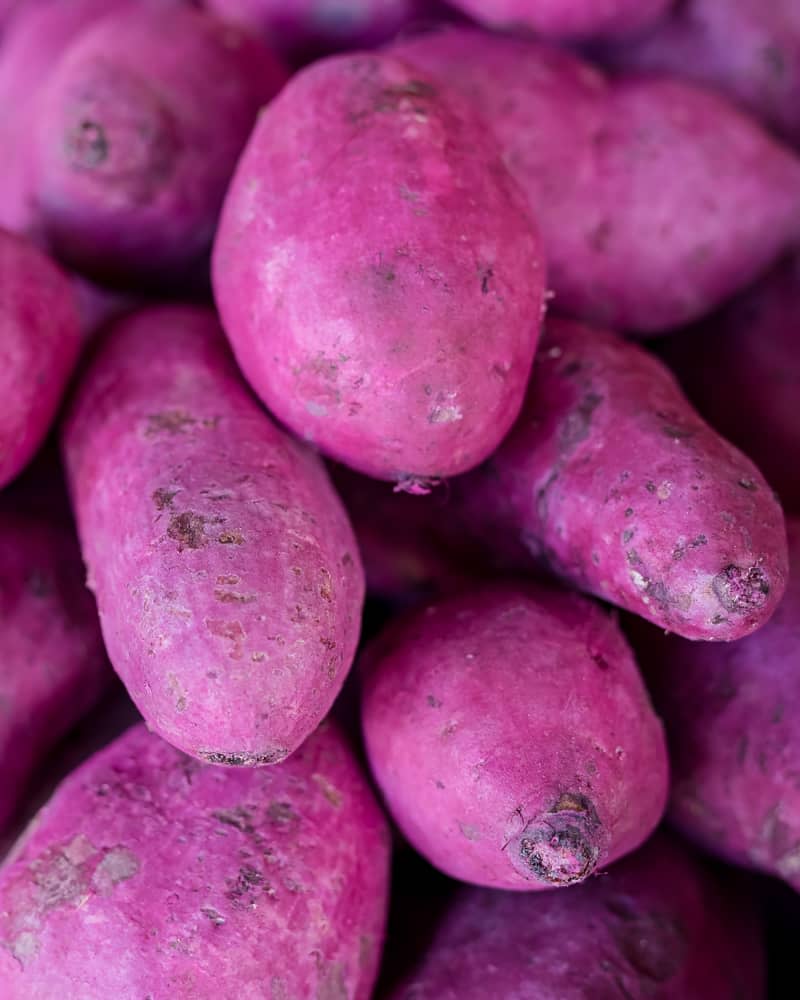 Purple Yam, known locally as Ube, for sale a public market in Tagaytay.