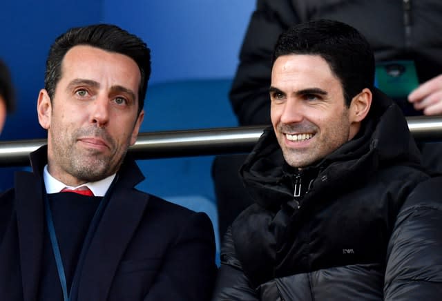 Arteta was at Goodison Park to watch Arsenal a day after taking over as head coach