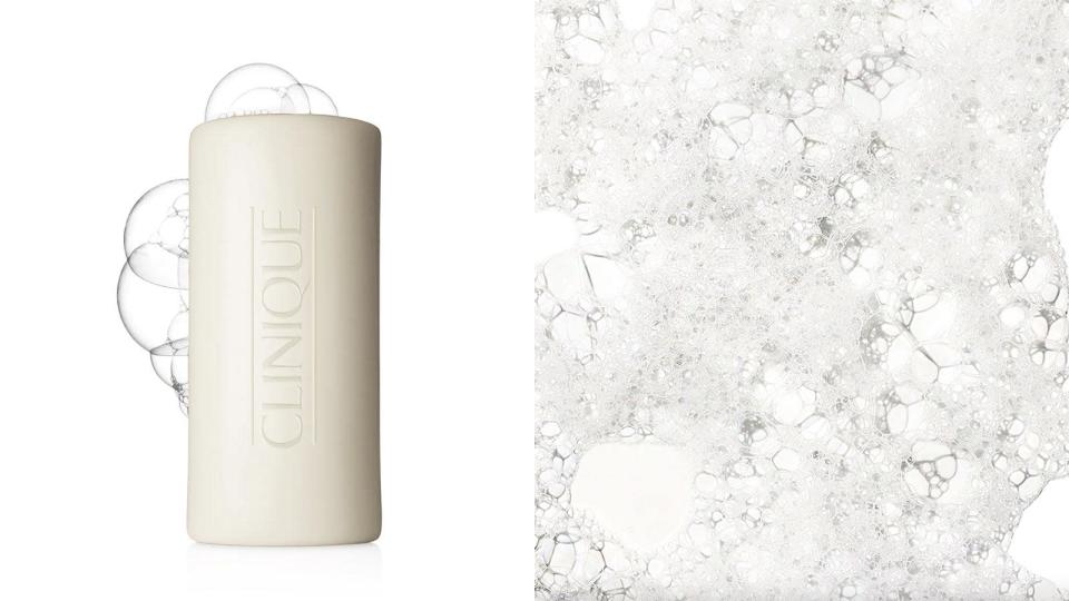 Keep the Clinique Acne Solutions Cleansing Bar on hand for breakouts.