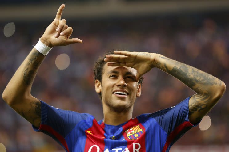 Neymar con la camiseta del Barcelona. GETTY IMAGES