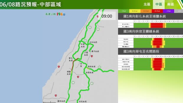 0608高公局預判壅塞路段(中區)