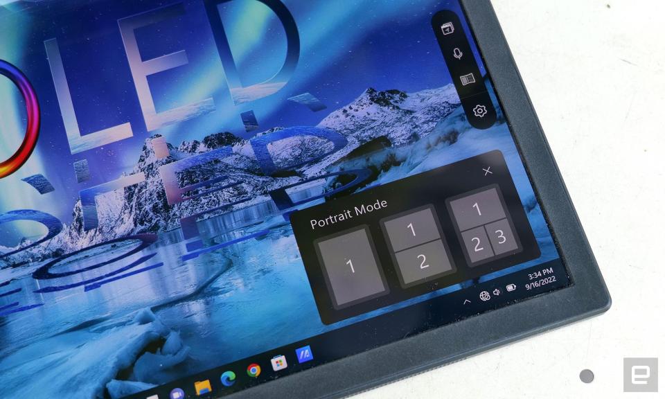 Asus' ScreenXpert software makes it easy to arrange in various layouts across all of the Zenbook 17 Fold's assorted modes. 