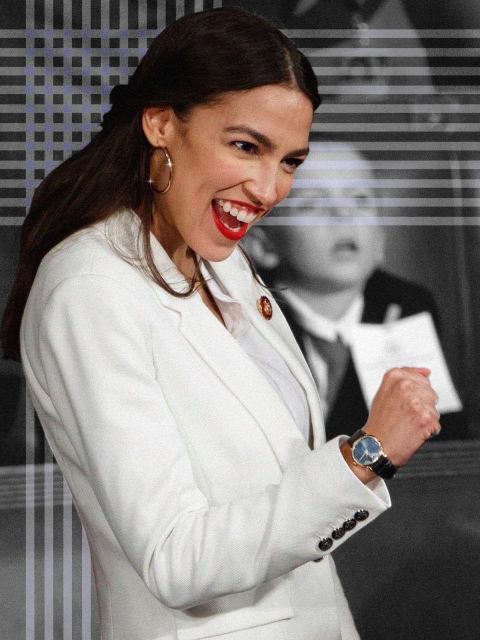 Why the congresswoman's best-known look—red lip and big gold hoops—really matters.