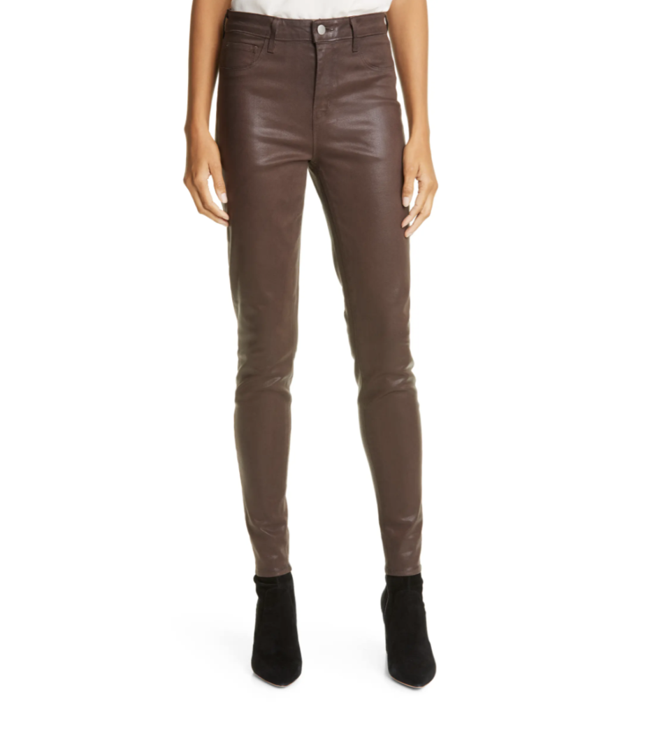 Kristin Cavallari wore a pair of Marguerite Coated High Waist Skinny Jeans by L'Agence. On sale at Nordstrom, $186 (originally $265).