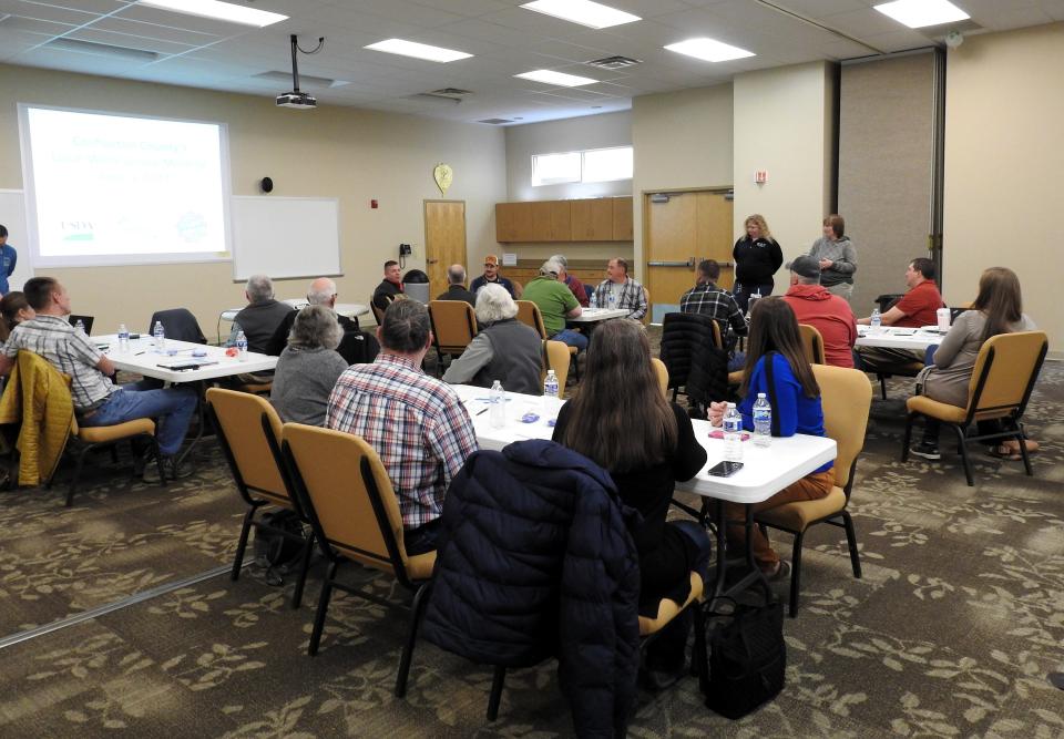 About 25 local stakeholders attended a recent workgroup and policy development luncheon on agricultural issues held by the Coshocton Soil and Conservation District, USDA and Ohio Farm Bureau.