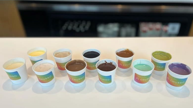 11 churro sauce cups