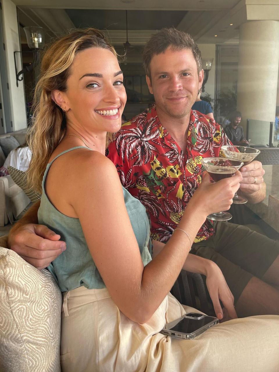 Brianne Howey and Matt Ziering