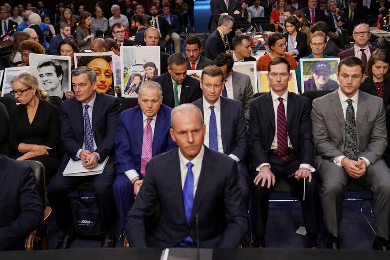 FILE PHOTO: Boeing CEO Muilenburg testifies before Senate Commerce, Science and Transportation hearing on grounded 737 MAX on Capitol Hill in Washington