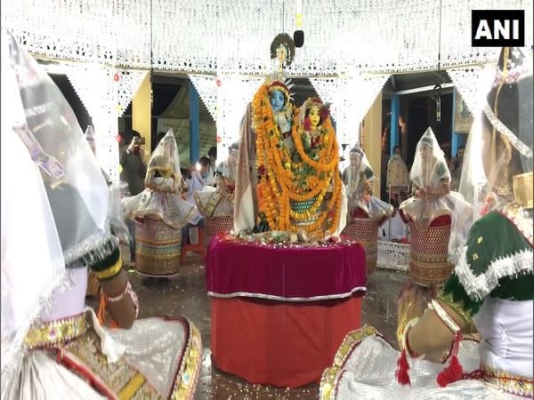 Devotees celebrate Kartik Purnima in Tripura (Photo ANI)