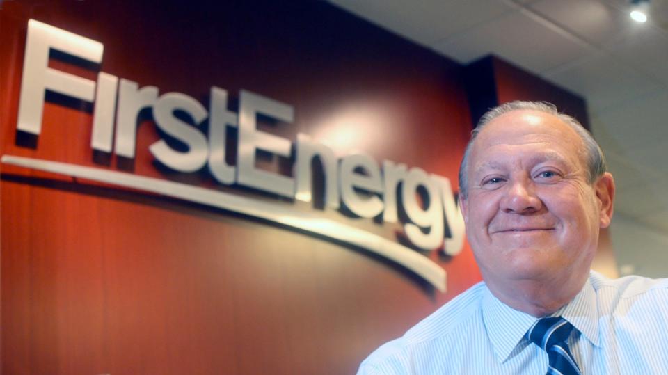 FirstEnergy Corp. President and CEO Charles “Chuck” Jones appears at the company’s Akron headquarters in 2015. The FBI served subpoenas at its offices in July 2020 in connection with a state bribery investigation. Jones and FirstEnergy have denied any wrongdoing. [Phil Masturzo/Beacon Journal file photo]