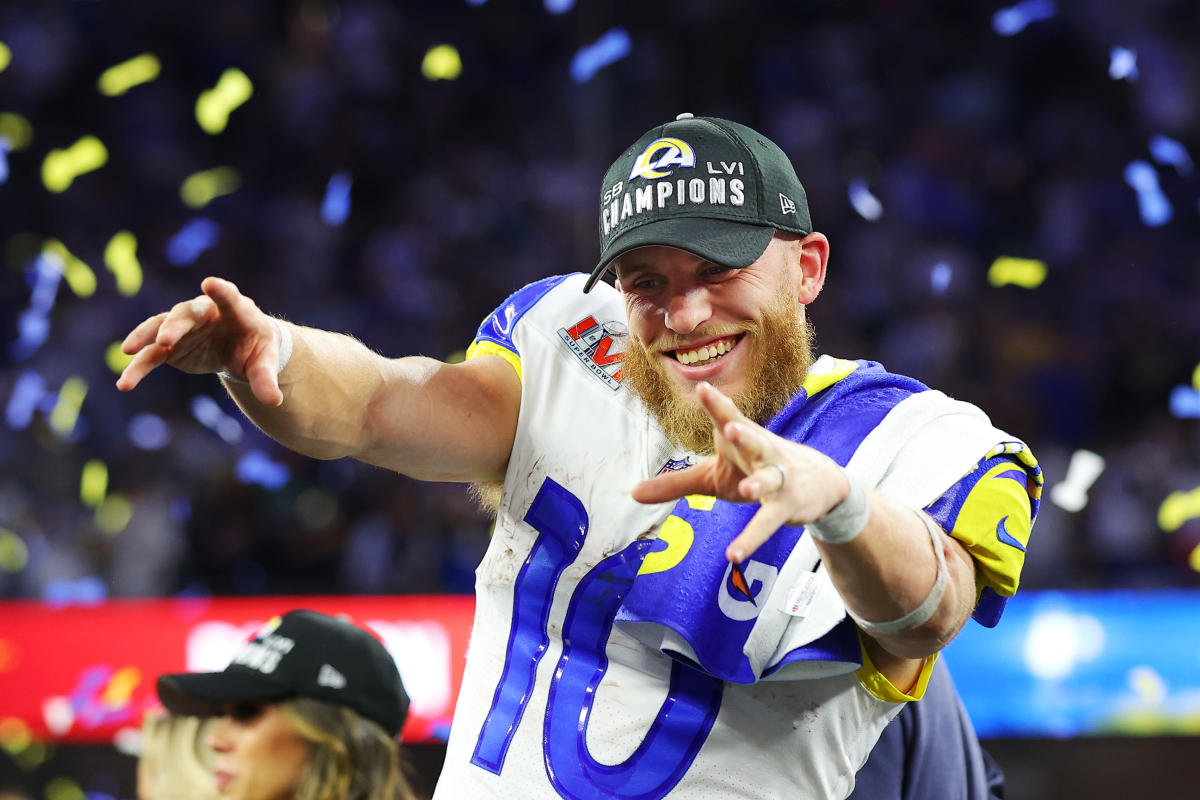 These Photos of Cooper Kupp at Super Bowl 2022 with His Wife