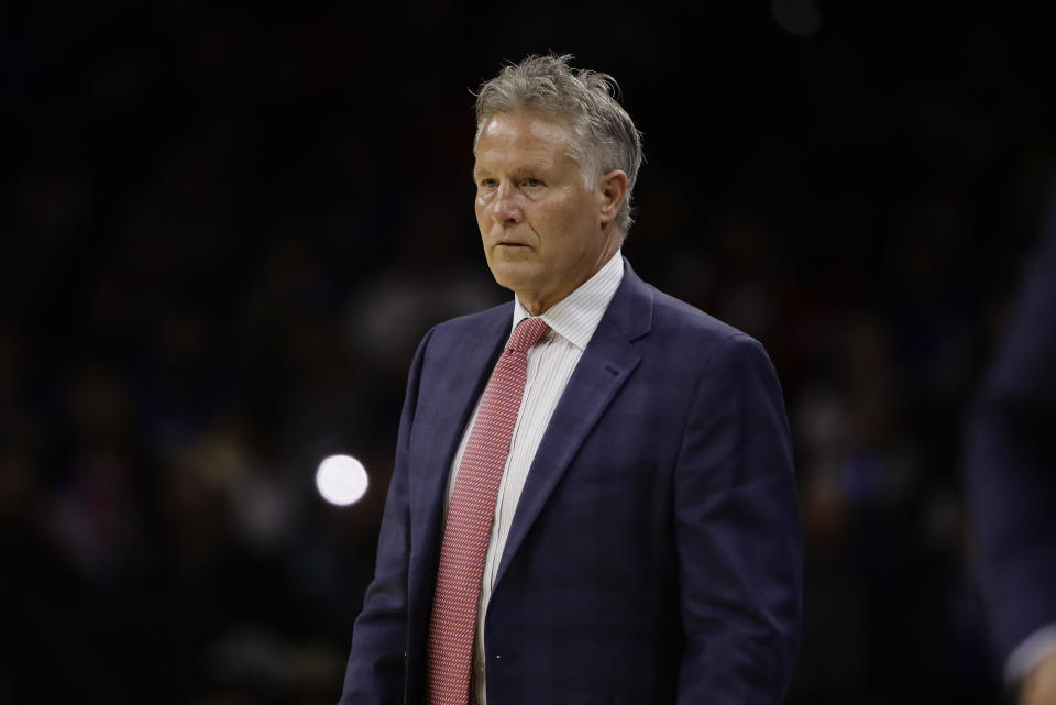 Former Philadelphia 76ers coach Brett Brown