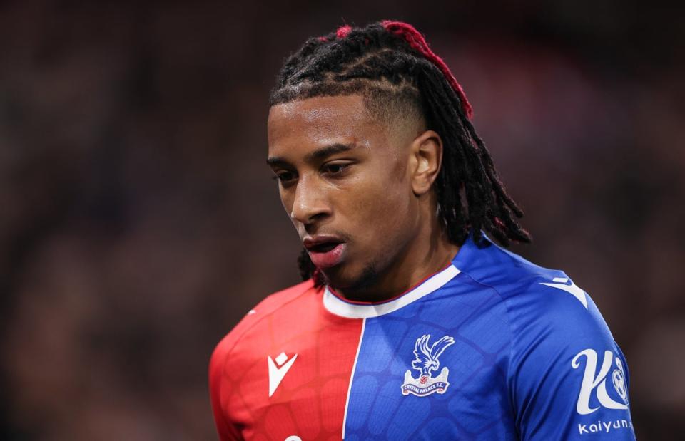 Sidelined: Crystal Palace winger Michael Olise is set for another spell in the treatment room (Getty Images)