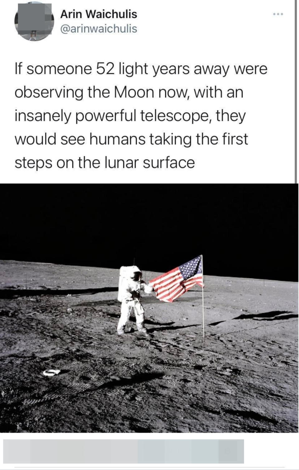 Neil Armstrong on the moon