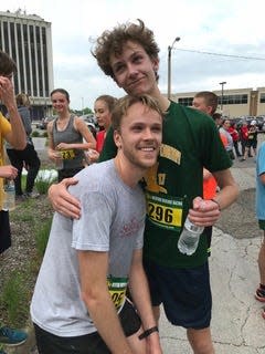 Two of Holly Chirstensen’s children after the 2018 Race for Case.