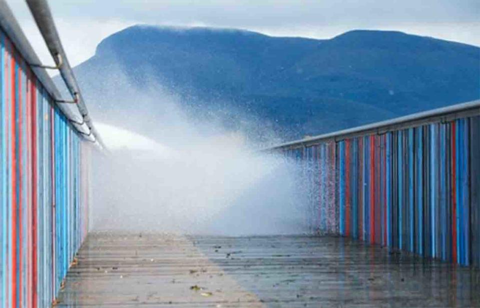 Wild weather lashed at Montrose Bay, Glenorchy in Tasmania on Tuesday.