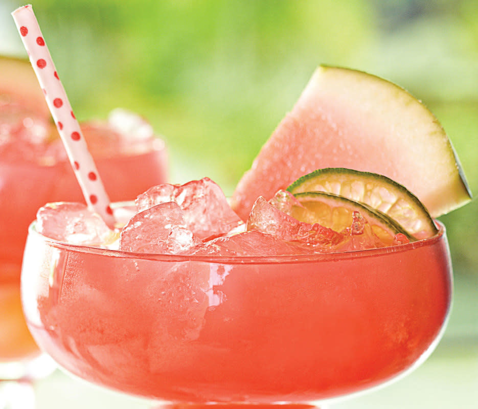 <p>Sandra Lee</p><p>This summery and refreshing cocktail is the perfect way to cool off. The watermelon Margarita features Smirnoff Watermelon Vodka and apricot nectar, adding a fruity flair. </p><p><strong>Get the recipe: <a href="/841388/communitytable/watermelon-margarita/" data-ylk="slk:Watermelon Margarita Recipe;elm:context_link;itc:0;sec:content-canvas" class="link ">Watermelon Margarita Recipe</a></strong></p>