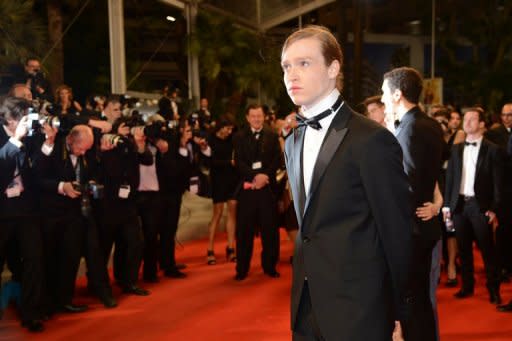 US actor Caleb Landry Jones at the screening of "Antiviral" at the 65th Cannes film festival on May 19. Jones plays the role of Syd, an employee at a clinic which injects paying customers with diseases culled from the bodies of celebrities as a means of offering them an intimate bond with their idols