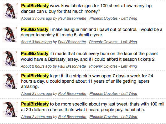 Paul Bissonnette has fun with his job search via Twitter