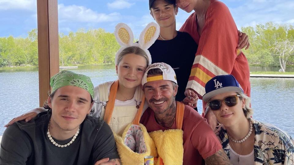 The Beckham family celebrated Easter together in 2021