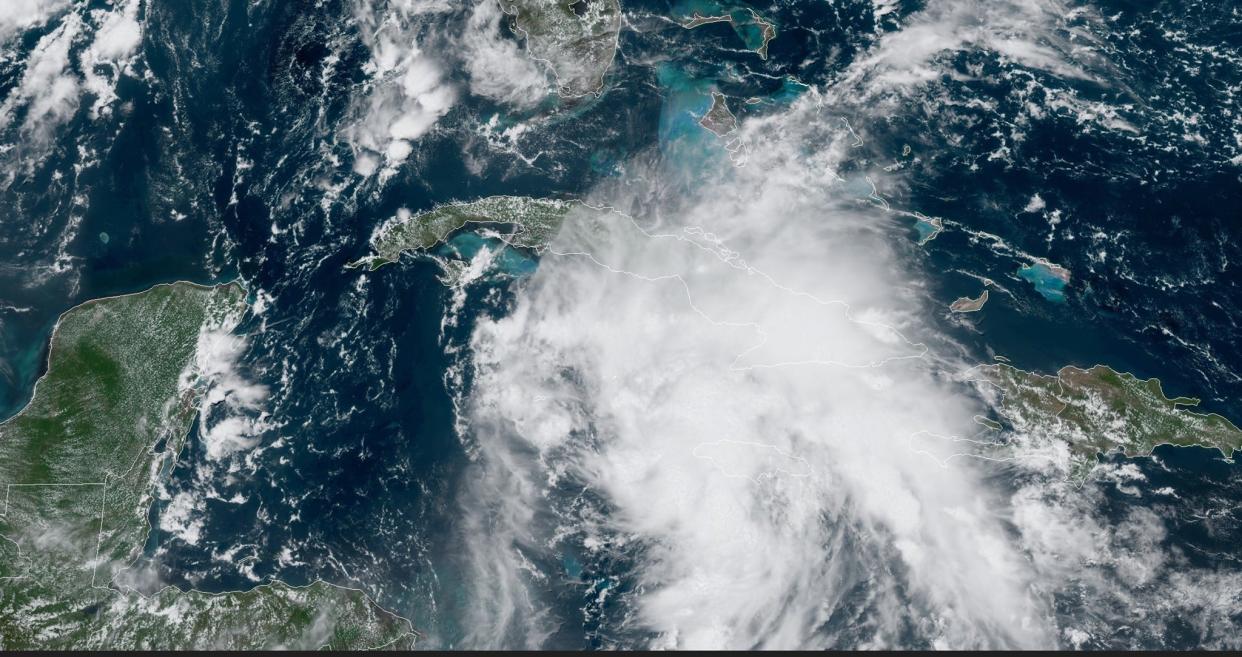 A photo provided by the National Hurricane Center of what is expected to become Hurricane Ida (NOAA)