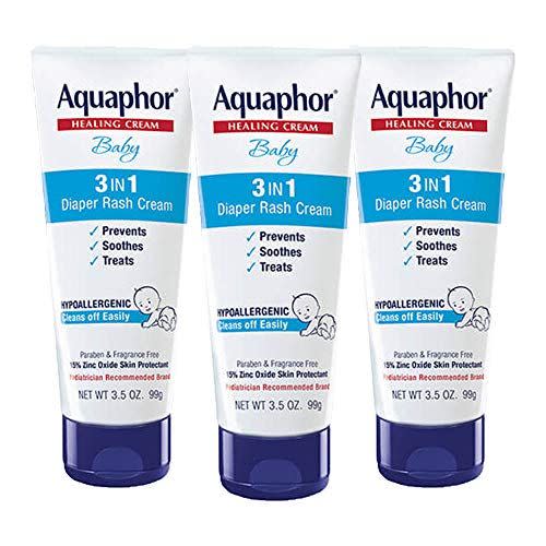 1) Aquaphor Baby 3 in 1 Diaper Rash Cream