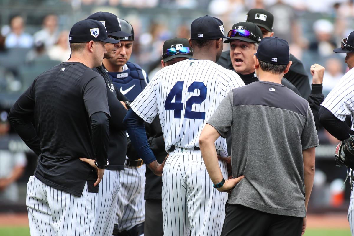 El abridor de los Yankees de Nueva York Germán Domingo fue cuestionado por los Mellizos de Minnesota por una sustancia ilegal