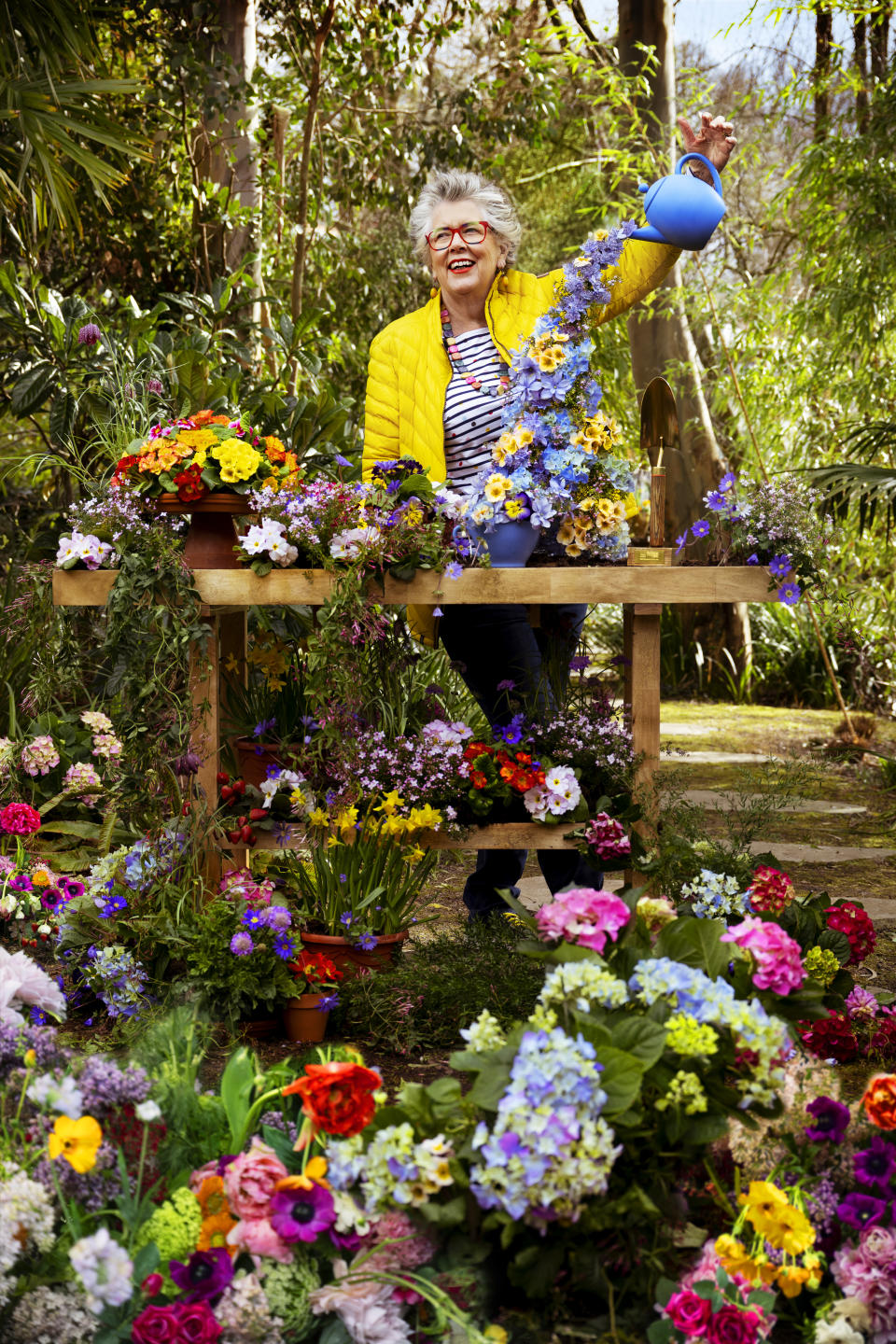 Joining Dame Prue are returning judges and award-winning garden designers, Matt Childs and Humaira Ikram, along with B&Q Outdoor Director, Steve Guy (Credit: Ian Gavan/Getty Images)