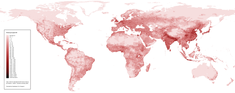 <span class="caption">Humans exist everywhere, making us difficult to eradicate.</span> <span class="attribution"><span class="source">Wikipedia</span></span>