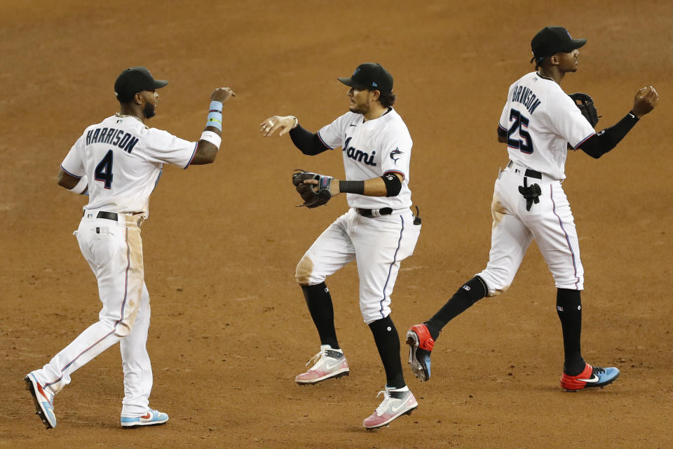 The Marlins look playoff-bound. (Photo by Michael Reaves/Getty Images)