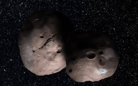 An artist's impression of MU69 - Credit: NASA/JHUAPL/SwRI/Alex Parker