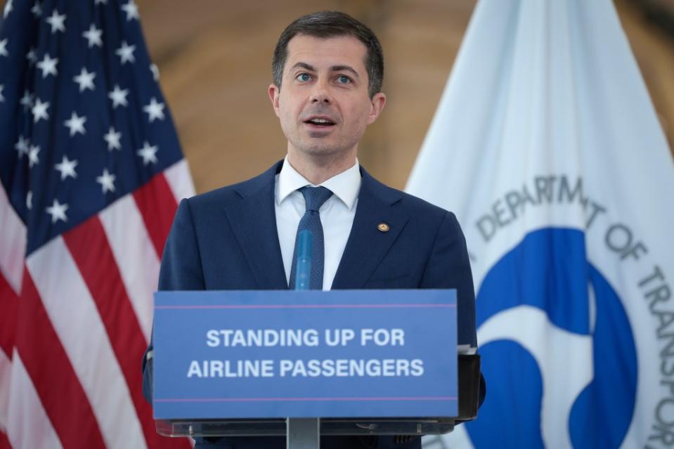 “We’re living through a crisis in roadway deaths,” Transportation Secretary Pete Buttigieg said. Getty Images