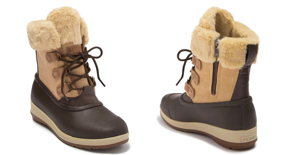 Sperry Pacifica Alpine Faux Fur Collar Boot are $85 off. (Photo: Nordstrom Rack)