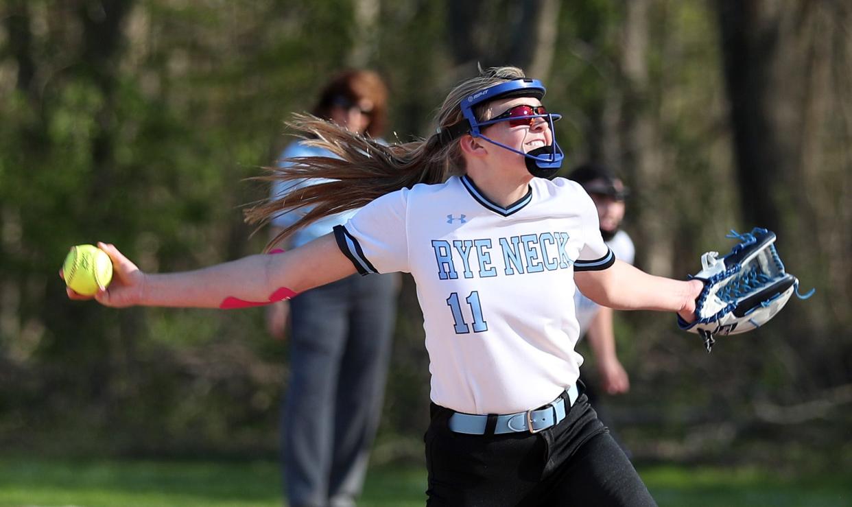 Rye Neck junior Shelby Preisser had eight strikeouts in the win. She also went 3-for-4 with a double, triple and a game-high five RBIs.