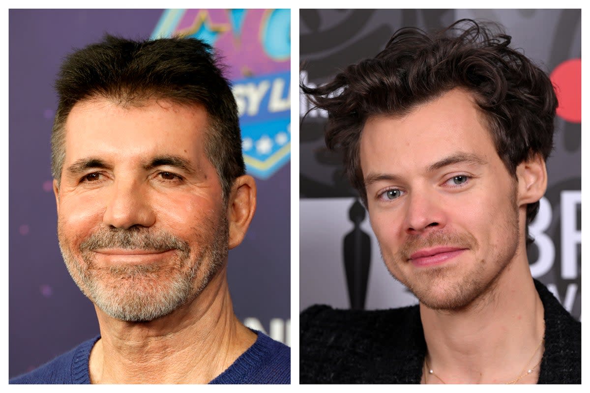 Simon Cowell (L) and Harry Styles (R) (Getty)