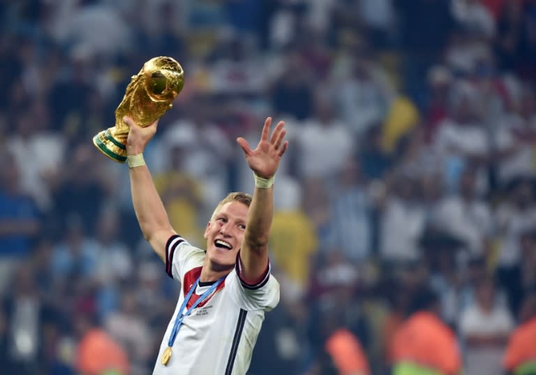 Midfielder Bastian Schweinsteiger won the World Cup with Germany at the 2014 tournament in Brazil