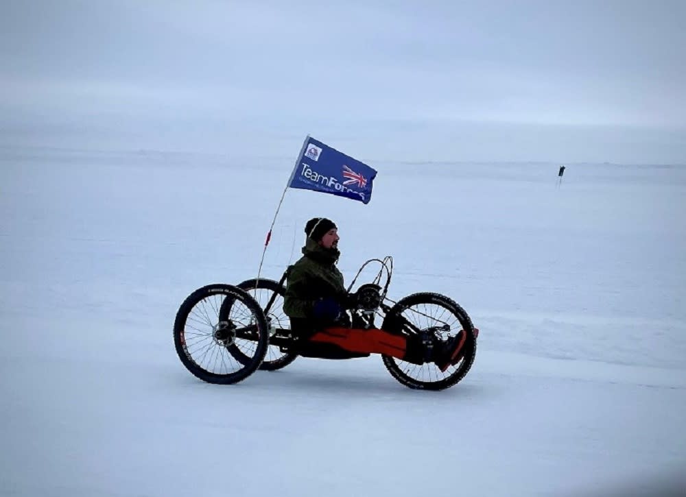 Mr Edwards' wheelchair was built by a German company (Carl Simmons/PA)