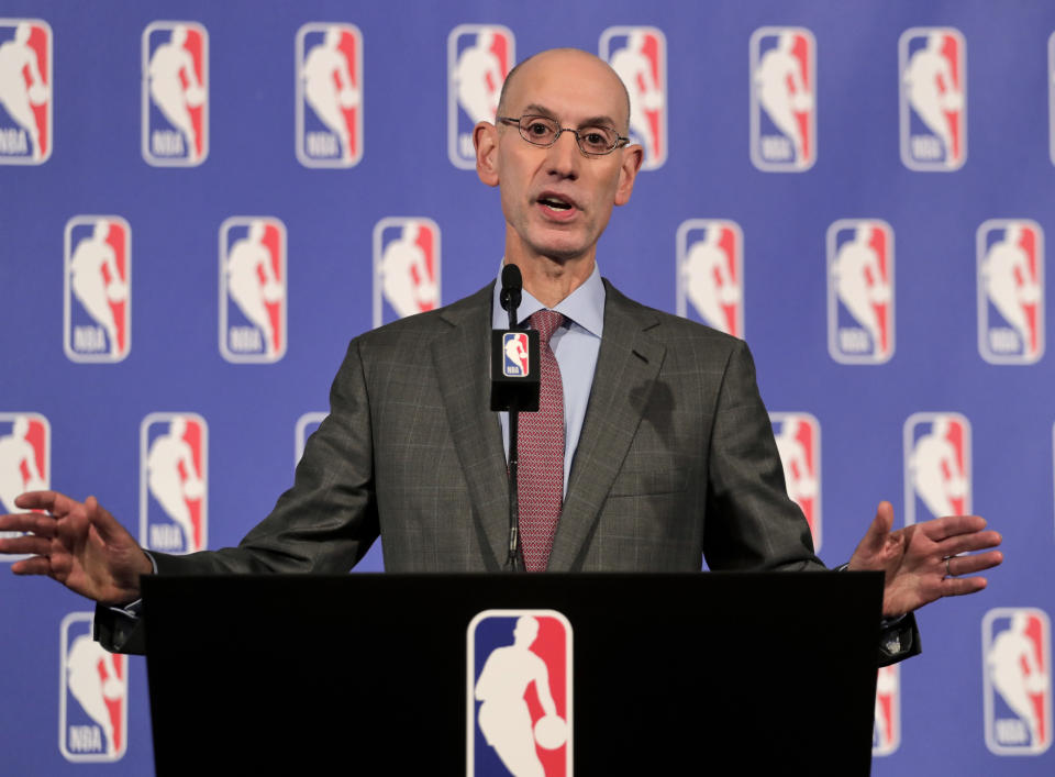 NBA commissioner Adam Silver has responded to President Donald Trump’s immigration policies on multiple occasions. (AP)