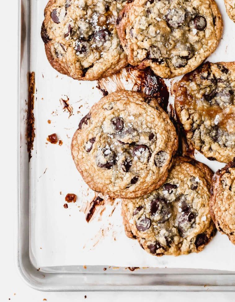 Cookies aux flocons d’avoine, caramel et chocolat