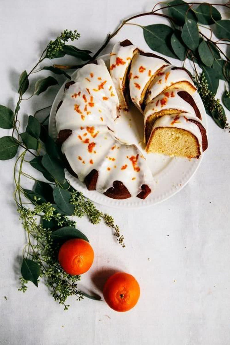 Tangerine Sour Cream Cake